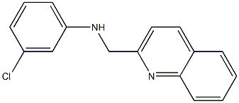 3-chloro-N-(quinolin-2-ylmethyl)aniline Struktur