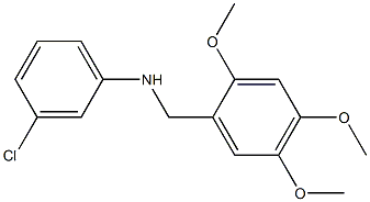 3-chloro-N-[(2,4,5-trimethoxyphenyl)methyl]aniline Struktur