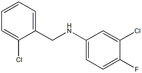 3-chloro-N-[(2-chlorophenyl)methyl]-4-fluoroaniline Struktur