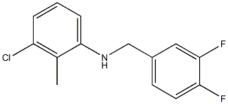 3-chloro-N-[(3,4-difluorophenyl)methyl]-2-methylaniline Struktur