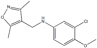 3-chloro-N-[(3,5-dimethyl-1,2-oxazol-4-yl)methyl]-4-methoxyaniline Struktur