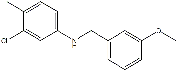 3-chloro-N-[(3-methoxyphenyl)methyl]-4-methylaniline Struktur