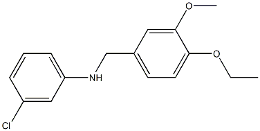 3-chloro-N-[(4-ethoxy-3-methoxyphenyl)methyl]aniline Struktur