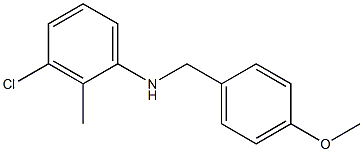 3-chloro-N-[(4-methoxyphenyl)methyl]-2-methylaniline Struktur