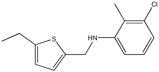 3-chloro-N-[(5-ethylthiophen-2-yl)methyl]-2-methylaniline Struktur