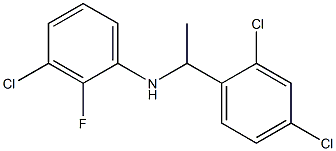 3-chloro-N-[1-(2,4-dichlorophenyl)ethyl]-2-fluoroaniline Struktur