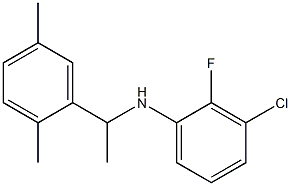 3-chloro-N-[1-(2,5-dimethylphenyl)ethyl]-2-fluoroaniline Struktur