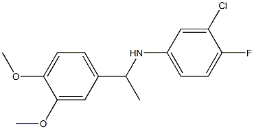 3-chloro-N-[1-(3,4-dimethoxyphenyl)ethyl]-4-fluoroaniline Struktur