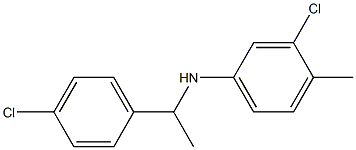 3-chloro-N-[1-(4-chlorophenyl)ethyl]-4-methylaniline Struktur