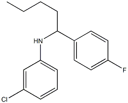 3-chloro-N-[1-(4-fluorophenyl)pentyl]aniline Struktur