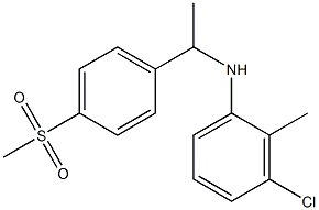 3-chloro-N-[1-(4-methanesulfonylphenyl)ethyl]-2-methylaniline Struktur