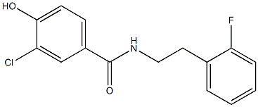 3-chloro-N-[2-(2-fluorophenyl)ethyl]-4-hydroxybenzamide Struktur