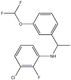 3-chloro-N-{1-[3-(difluoromethoxy)phenyl]ethyl}-2-fluoroaniline Struktur