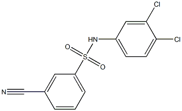 3-cyano-N-(3,4-dichlorophenyl)benzene-1-sulfonamide Struktur