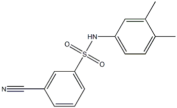 3-cyano-N-(3,4-dimethylphenyl)benzene-1-sulfonamide Struktur