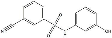 3-cyano-N-(3-hydroxyphenyl)benzene-1-sulfonamide Struktur