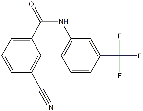 3-cyano-N-[3-(trifluoromethyl)phenyl]benzamide Struktur