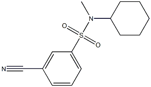 3-cyano-N-cyclohexyl-N-methylbenzenesulfonamide Struktur