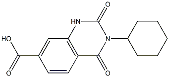 3-cyclohexyl-2,4-dioxo-1,2,3,4-tetrahydroquinazoline-7-carboxylic acid Struktur