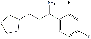 3-cyclopentyl-1-(2,4-difluorophenyl)propan-1-amine Struktur