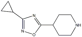 3-cyclopropyl-5-(piperidin-4-yl)-1,2,4-oxadiazole Struktur