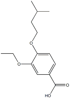 3-ethoxy-4-(3-methylbutoxy)benzoic acid Struktur