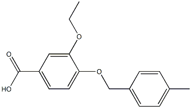 3-ethoxy-4-[(4-methylphenyl)methoxy]benzoic acid Struktur