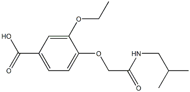 3-ethoxy-4-[2-(isobutylamino)-2-oxoethoxy]benzoic acid Struktur