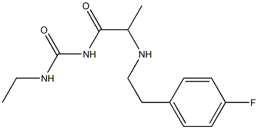 3-ethyl-1-(2-{[2-(4-fluorophenyl)ethyl]amino}propanoyl)urea Struktur