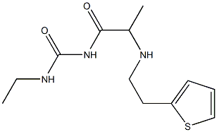 3-ethyl-1-(2-{[2-(thiophen-2-yl)ethyl]amino}propanoyl)urea Struktur