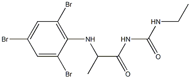 3-ethyl-1-{2-[(2,4,6-tribromophenyl)amino]propanoyl}urea Struktur