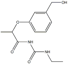 3-ethyl-1-{2-[3-(hydroxymethyl)phenoxy]propanoyl}urea Struktur