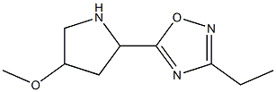 3-ethyl-5-(4-methoxypyrrolidin-2-yl)-1,2,4-oxadiazole Struktur