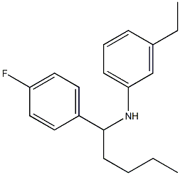 3-ethyl-N-[1-(4-fluorophenyl)pentyl]aniline Struktur