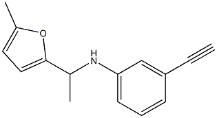 3-ethynyl-N-[1-(5-methylfuran-2-yl)ethyl]aniline Struktur