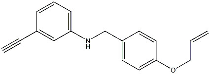 3-ethynyl-N-{[4-(prop-2-en-1-yloxy)phenyl]methyl}aniline Struktur