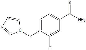 3-fluoro-4-(1H-imidazol-1-ylmethyl)benzenecarbothioamide Struktur