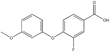 3-fluoro-4-(3-methoxyphenoxy)benzoic acid Struktur