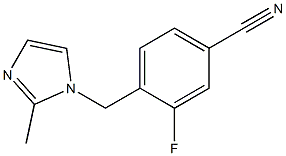 3-fluoro-4-[(2-methyl-1H-imidazol-1-yl)methyl]benzonitrile Struktur