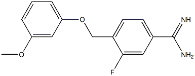 3-fluoro-4-[(3-methoxyphenoxy)methyl]benzenecarboximidamide Struktur