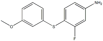 3-fluoro-4-[(3-methoxyphenyl)sulfanyl]aniline Struktur