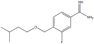 3-fluoro-4-[(3-methylbutoxy)methyl]benzenecarboximidamide Struktur