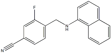 3-fluoro-4-[(naphthalen-1-ylamino)methyl]benzonitrile Struktur