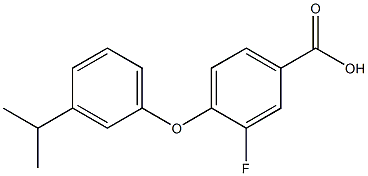 3-fluoro-4-[3-(propan-2-yl)phenoxy]benzoic acid Struktur