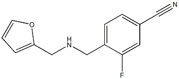 3-fluoro-4-{[(furan-2-ylmethyl)amino]methyl}benzonitrile Struktur