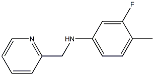 3-fluoro-4-methyl-N-(pyridin-2-ylmethyl)aniline Struktur