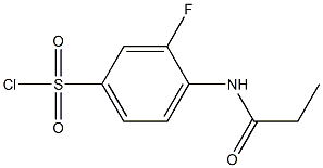 3-fluoro-4-propanamidobenzene-1-sulfonyl chloride Struktur