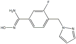 3-fluoro-N'-hydroxy-4-(1H-pyrazol-1-ylmethyl)benzenecarboximidamide Struktur