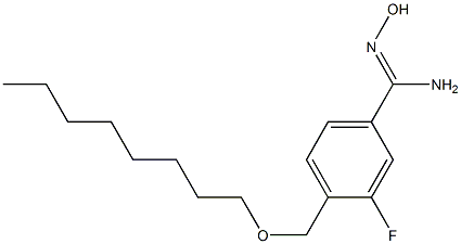 3-fluoro-N'-hydroxy-4-[(octyloxy)methyl]benzene-1-carboximidamide Struktur