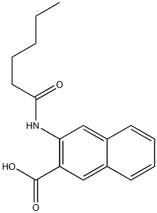 3-hexanamidonaphthalene-2-carboxylic acid Struktur